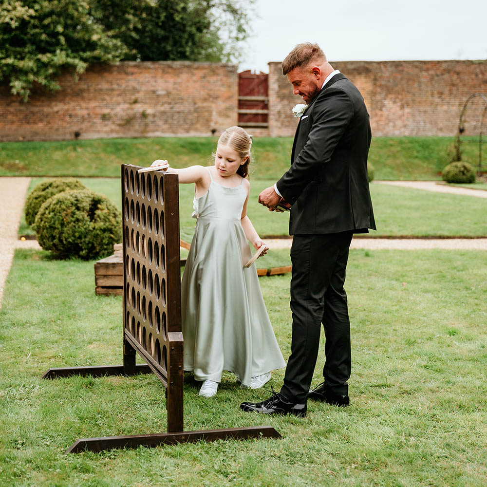 Giant Garden Games hire at a wedding