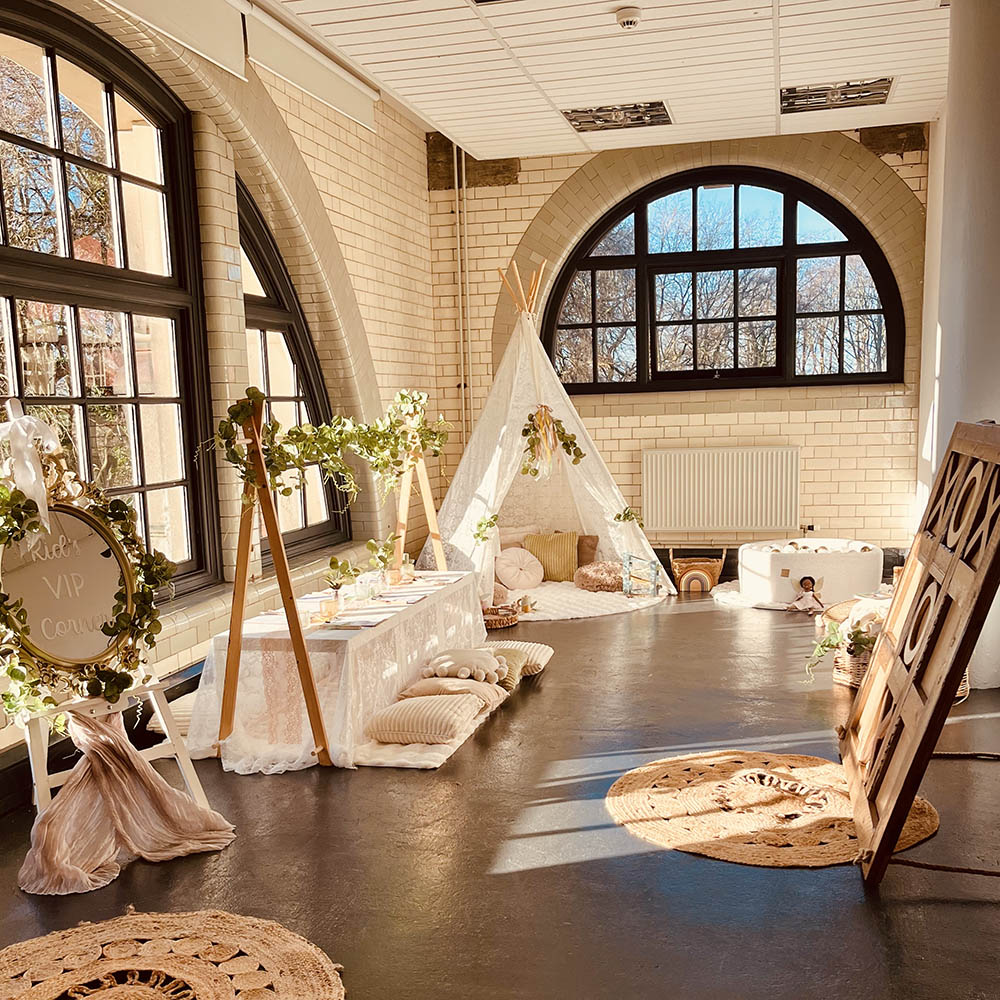 Wedding Corner with Giant Noughts & Crosses at East Midlands Wedding Venue.